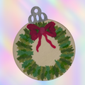 Wreath Hand-Painted Wooden Ornament